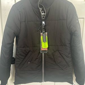 Norden black winter coat. Regular length XS. Black/Khaki. Style/model NWS1006